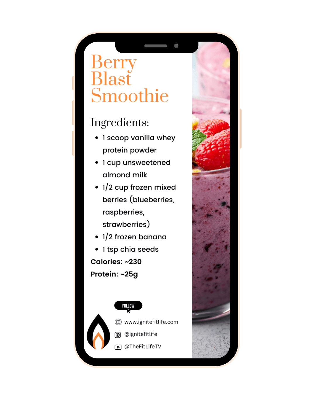 Ignite Fit Life message receive screen